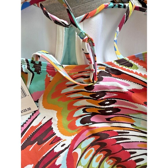 Bleu by Rod Beattie Women's Break The Mold Shirred One-Piece Swimsuit Multi 12 - Picture 9 of 9